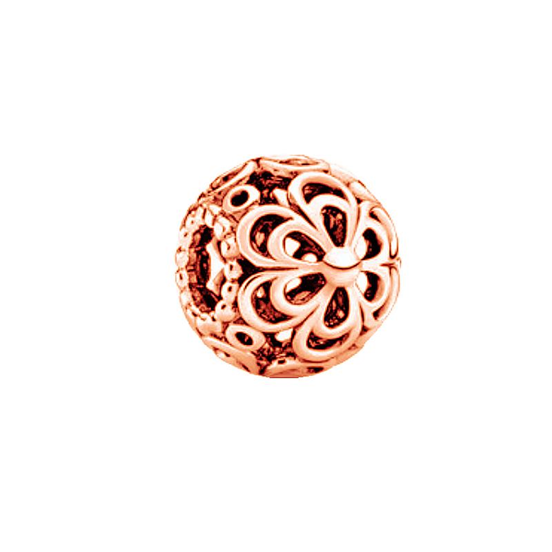 Sparking Rose Gold Plated Charm Beads Dangle Fit Original Snake Silver Bracelet Necklace Beads for Diy Jewelry Women Gift 2026