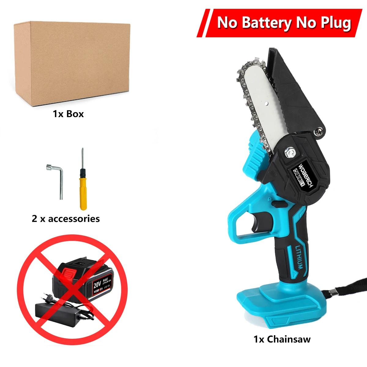 

4-дюймовая/6-дюймовая мини-электрическая пила, цепная пила для фруктовых деревьев, деревообрабатывающие садовые инструменты, ручные резчики по дереву для аккумулятора Makiita 18 В