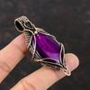 Pendentif Labradorite Feu Violette Fil de Cuivre Enveloppé Bijou Fait Main Pendentif Femme Pierre Précieuse Pendentif Cuivre Pendentif Enveloppé de Fil Cadeau Pour Elle