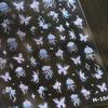 1 Piece 5D Retro Colorful Hand-painted Butterfly Nail Stickers Shell Light Butterfly Rhinestone Soft Relief Nail Art Stickers