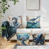4Pcs Marine Animal Decor Cushion Covers Single-sided Printed 45CM Throw Pillow Case Cover Sofa Cushion Home Room Decor