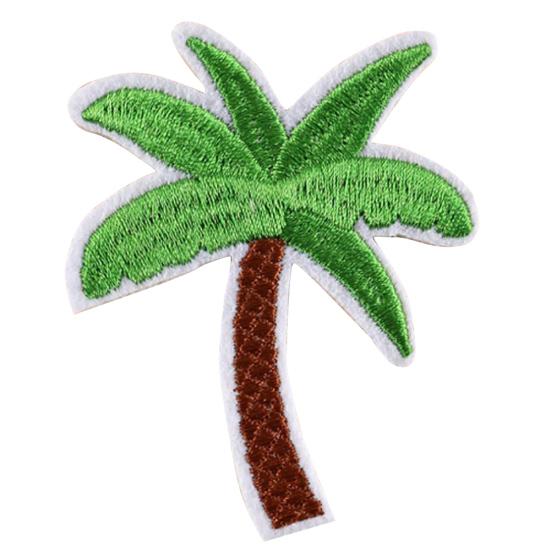 5Pcs Coconut Palm Tree Embroidered Patch Iron on Patch DIY Sewing
