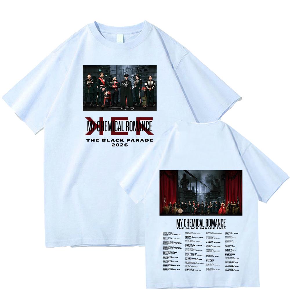 My Chemical Romance The Black Parade 2026 Tour T Shirts Women Fashion Cotton T-shirts Cool Hip Hop Men Tshirt Casual Summer Tee