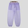 INCERUN Men Mesh Sheer See Through Long Pants Elastic Waist Transparent Trousers