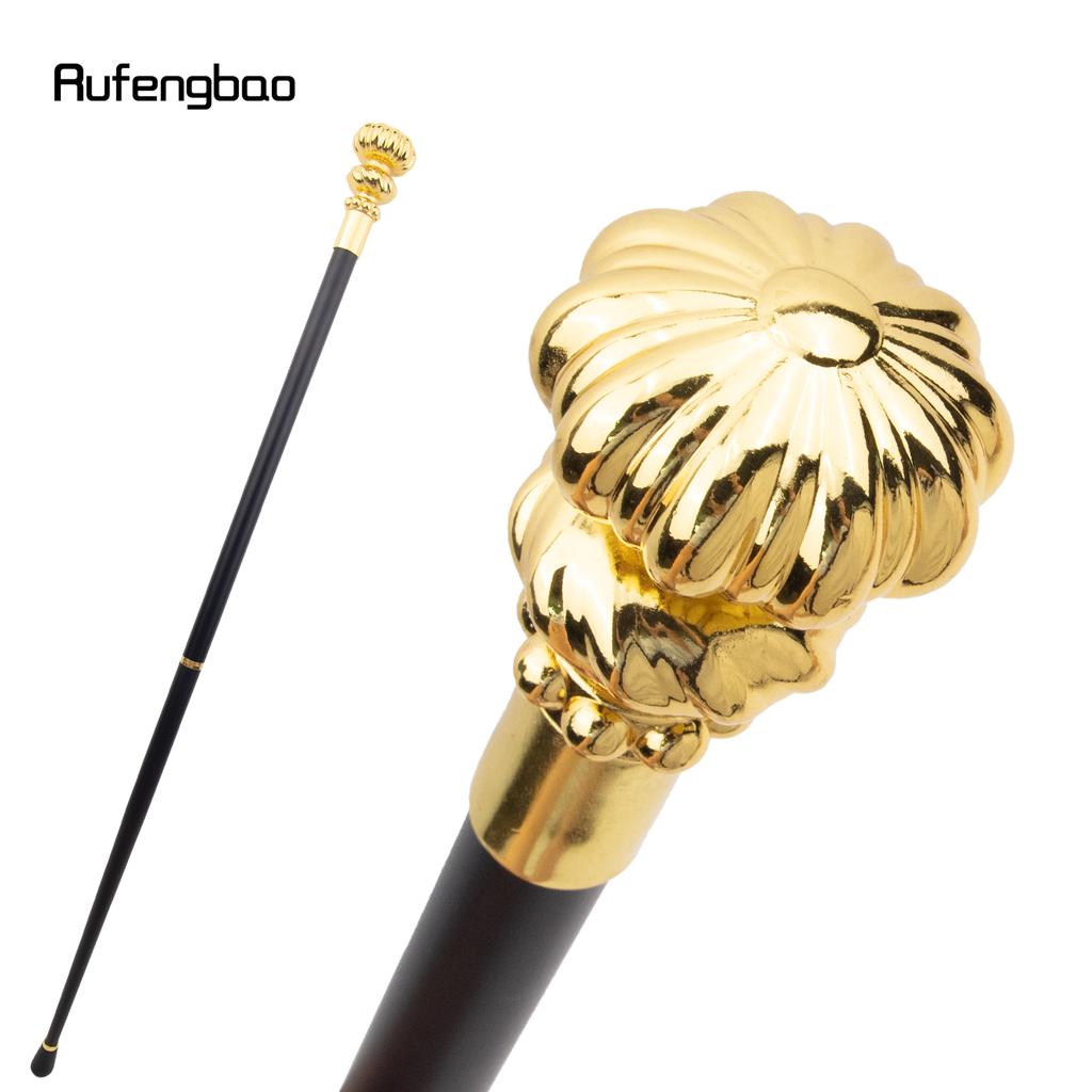 Golden Luxury Flower Line Handle Fashion Cosplay Walking Stick  Party Decorative Cane Elegant Crosier Knob Walking Stick 93cm