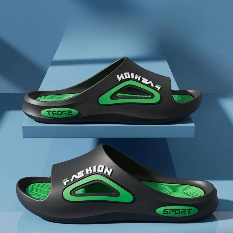 Fashion Walk Around Home Male Slipper Anti-slip Indoor Platform Slides House Clappers 2025 Original Pvc Fun Mascullino Y2k Men's Shoe