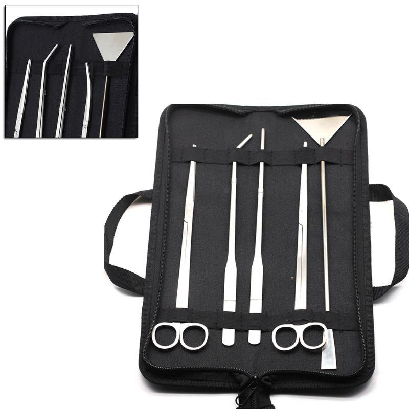 

Нержавеющая сталь Пинцет Ножницы Лопатка для водных растений Инструмент для ухода за травой Инструмент для аквариума X3UC белый