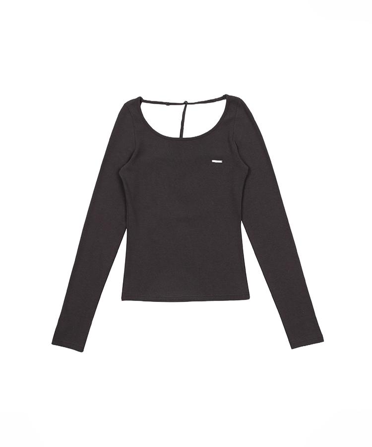 Eonibeu Backless Biz Strap T-Shirt Charcoal