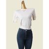 Domestic Counter Brand Soft Glutinous Knitwear Flash Core-Spun Yarn Metal Button Silm Base Pullover Women's Top