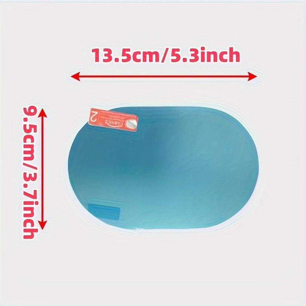 4pcs Car Sticker Rainproof Film 5.3"x3.7" for Car Rearview Mirror Car Rearview Mirror Rain Film Clear Sight In Rainy Days