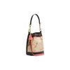 Coach Bucket 16 Letter Logo Heart Print Drawstring Classic Jacquard Leather Bucket Bag Women Bags Beige Dark-Brown CK524-IMOT4