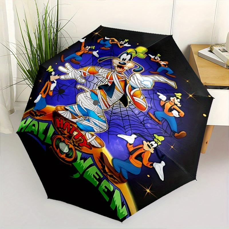 

1pc Goofy Happy Halloween Automatic Opening and Closing Umbrella - Suitable for Various Occasions, Outdoor Activities, Lightweight and Durab