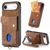 For iPhone Air Case with Card Holder Kickstand Leather Phone Back Cover