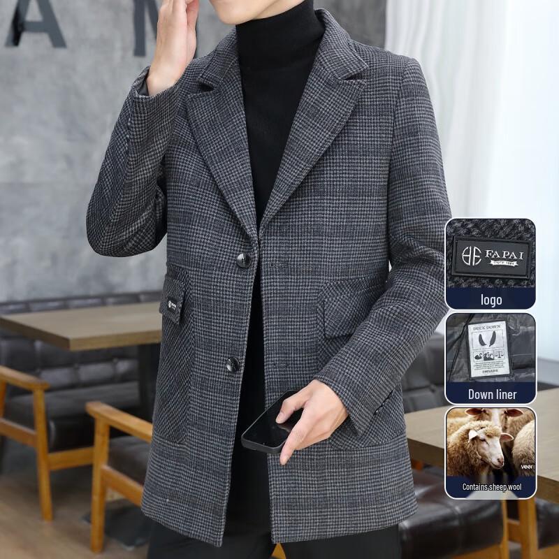 

Мужское полупальто FAPAI.EC в городском стиле кэжуал 3XL