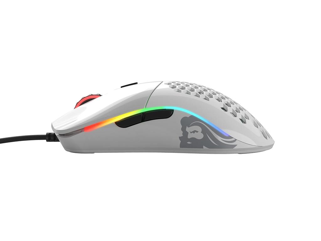 Glorious Model O Wired Gaming Mouse, Lightweight RGB with 6 Programmable Buttons, USB Mouse, White, Official Japanese Product (58g)