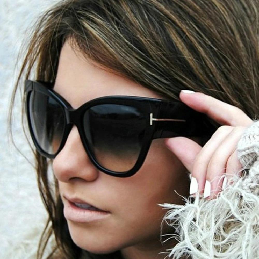 Women Cat Eye Sunglasses Designer Gradient UV400 Protection Stylish Shades