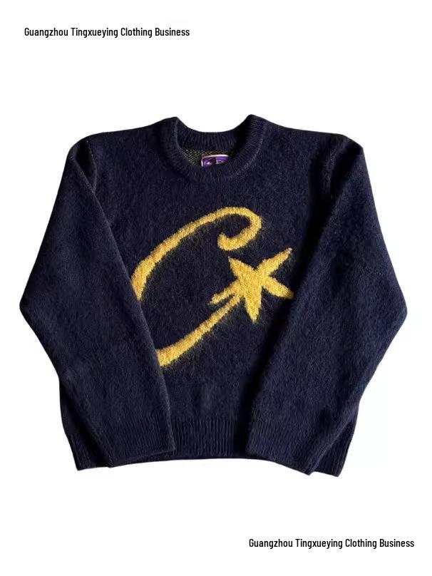 Versatile Long-Sleeve Street Style Knit Pullover Sweater