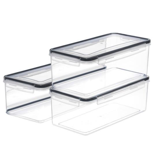 Containers Lid BPA Secure Seal Locking Food Storage Free Transparent Air Tight House Kitchen