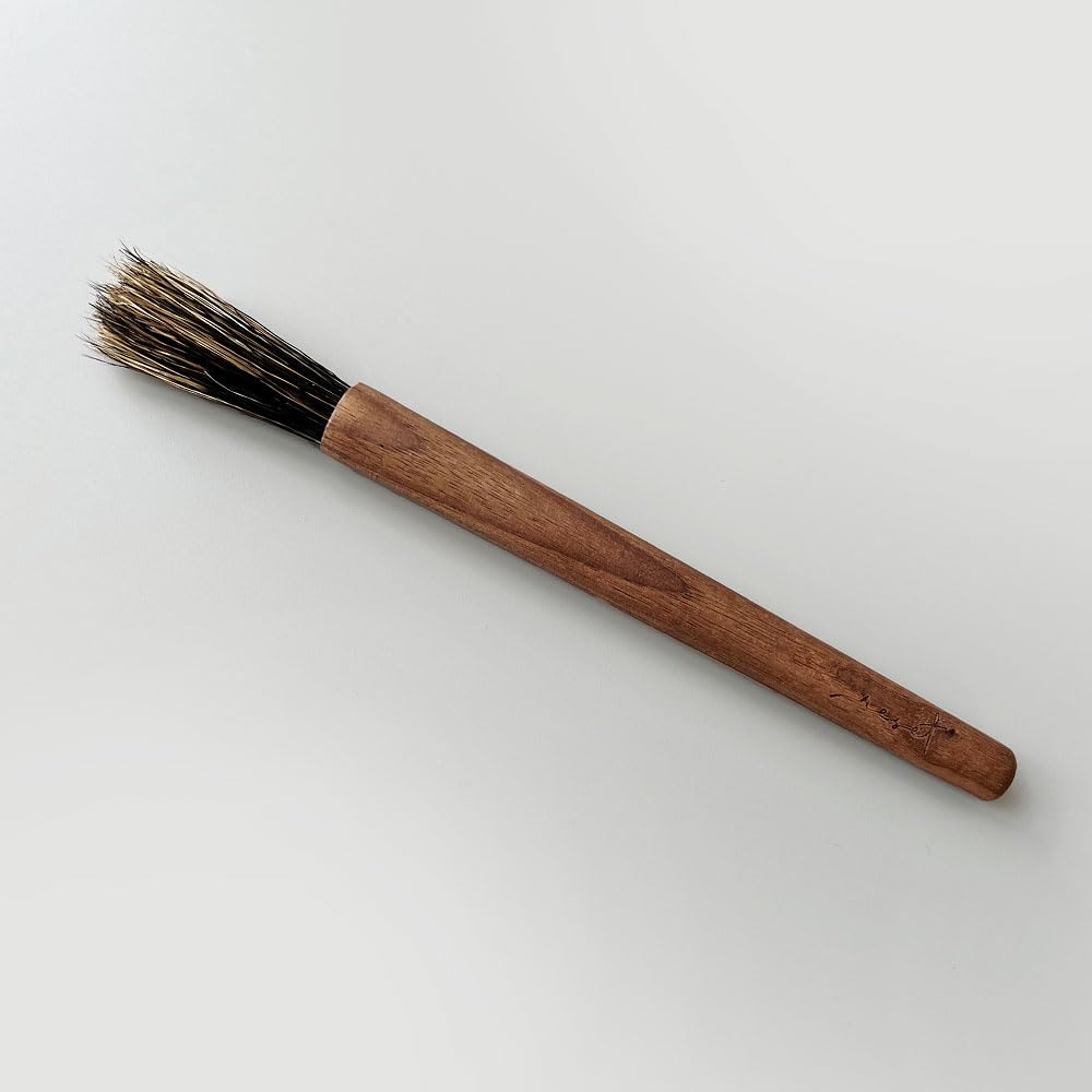 The Reset Coffee Mill Brush, Cleaning Brush with Natural (Pig) Bristles, Anti-Static, Wooden Handle, for Espresso Grinder Maintenance, Cleaning