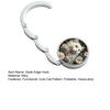 Portable Desk Edge Hook Foldable Purse Hook Cute Cat Pattern Alloy Bag Hook Table Edge Bag Holder for Travel Work Parties Office Desk