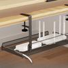 Multi-Space Cable Tray - No Drill Steel Under Desk Organizer 30lbs for Home/Office/Kitchen, Heavy Duty Mesh Rack w/Clamps