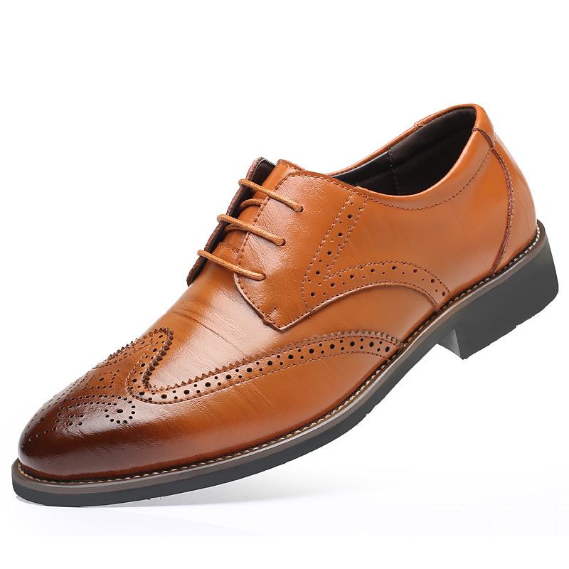 Casual Leather Shoes Men Pointed Toe Leather Shoes Business Shoes Leather Shoes