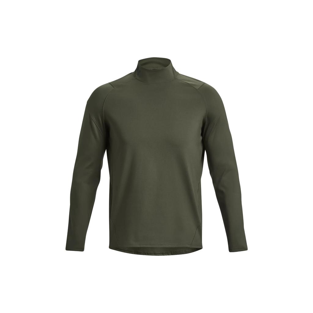 Under Armour Rush Coldgear Mock Long Sleeve Casual Shirt Men Tops Green 1366059-390