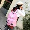 High School Students Large Capacity School Bags Fashion Canvas Backpack Books Stationery Organizer Bags Traveling Storage Bags
