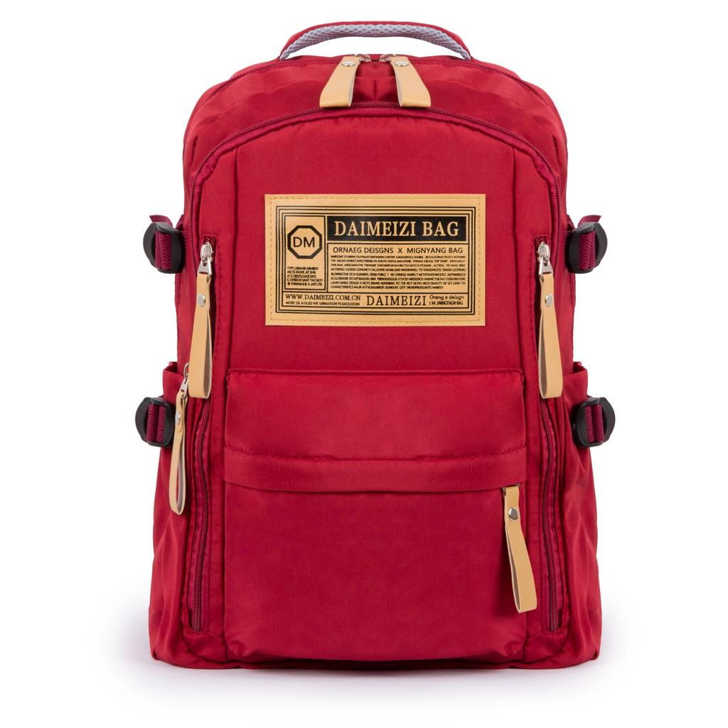Schulrucksack für Kinder & Teenager, 22L Große Kapazität, Mehrere Taschen, Reflektierende Sicherheit, Große Reißverschlüsse, Kirschrot