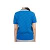 J.LINDEBERG Logo All Over Print Golf Knit Short Sleeve Polo Shirt Women Tops Blue AWKW06933-O463