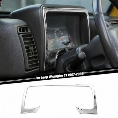 Auto Armaturenbrett Panel Kantenverkleidung Zierleiste für Jeep Wrangler TJ 1997-2006 Chrom