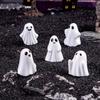 Mini Resin Ghost Figurines 10Pcs Spooky Halloween Tiny Ornaments for Micro Landscape DIY Handmade Projects