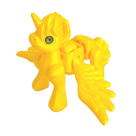 3D-gedruckte fliegendes Pferd Figur Bewegliche Gelenke Geflügeltes Pony Statue Stressabbau Fidget Spielzeug Pädagogisches Tiermodell Dekoration Ornament