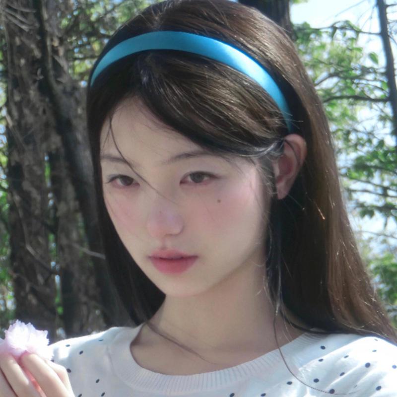 Pure White Moonlight Satin Headband - Elegant French Style for 2025