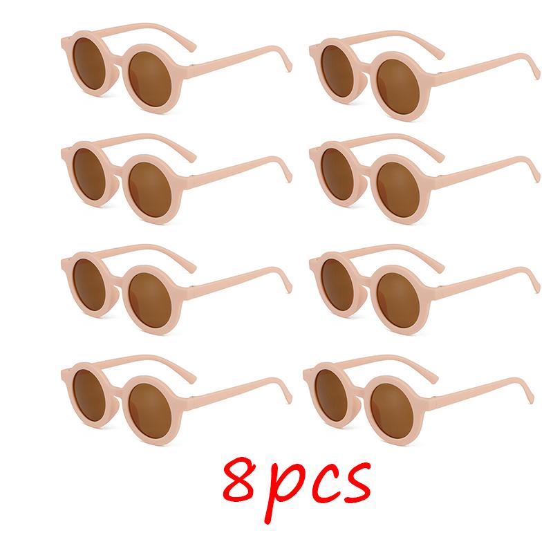 Children'S Sunglasses Inset Style  Round Frame 1-7 Year Old Baby Sunglasses Sun Shading Sun Protection