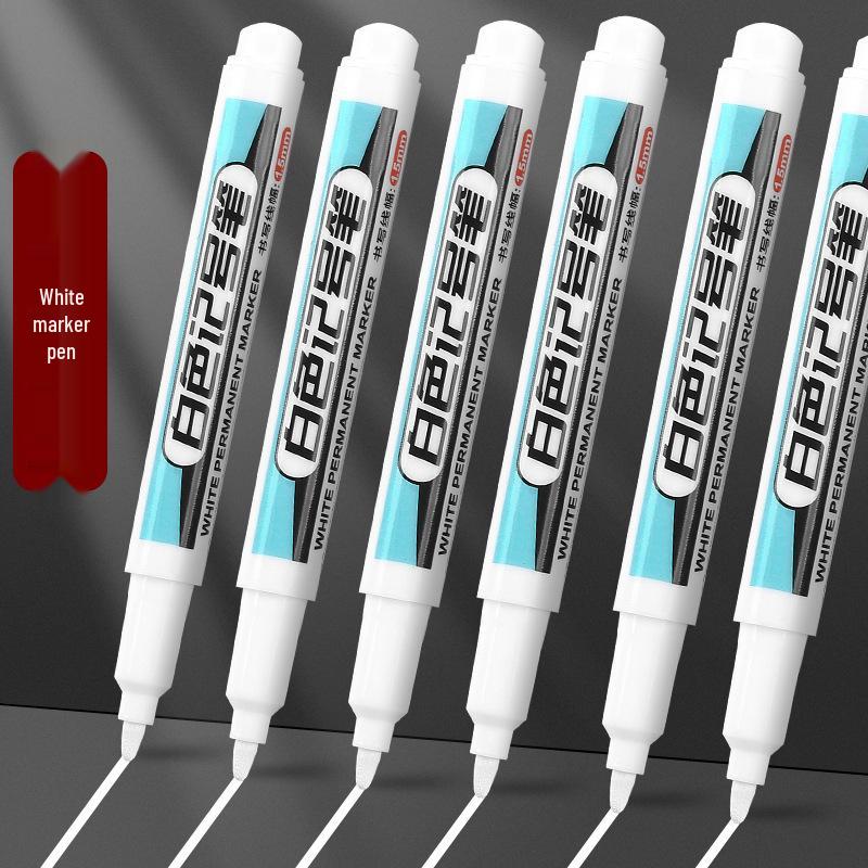 Waterproof White Acrylic Highlighter Pen - Long & Broad Tips, Extra Bold for Art & Outlining.