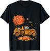 Poodle Pumpkins Truck Autumn Leaf Fall Thanksgiving Gifts Tshirt 100 Cotton Trendy Y2k Shortsleeve Tee Soft Quickdrying