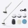 6 In 1 Electric Cleaning Brush Cordless Electric Rotary Cleaning Scrubber Shower Cleaning Brush Kitchen Bathroom Cleaning Tools