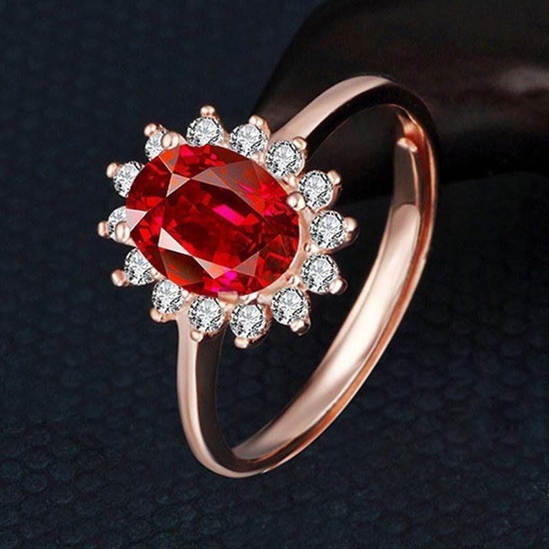 Sace Gems Klassischer Kupferlegierungs-Zirkonring für Damen, Schmuck, Hochzeit, Versprechen, Party, Geschenk