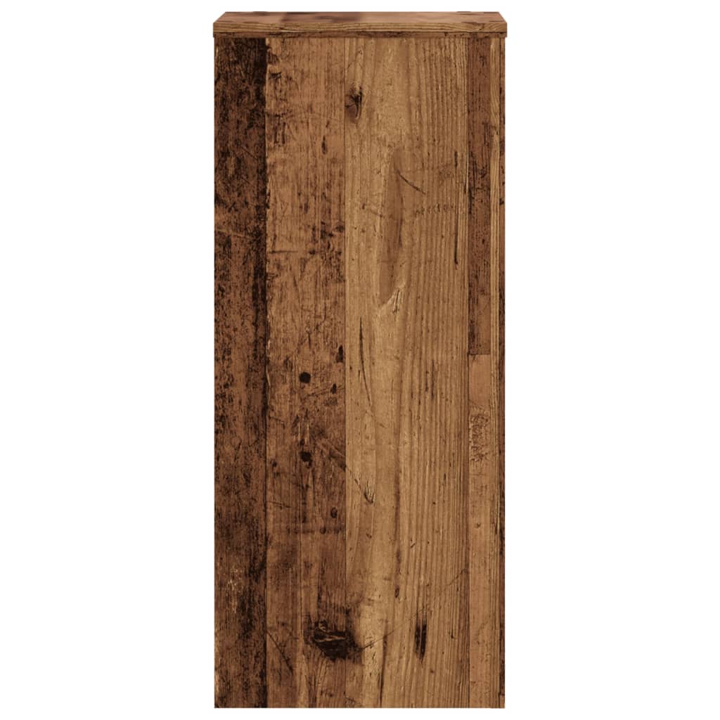 Vidaxl Podstawki Pod Doniczki, 2 Szt., Stare Drewno, 30X30X70 Cm