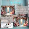 MOON.QG Christmas Home Decoration Photography Backdrop Portrait Baubles Candle Arch Window Background Decoration Photo Studio