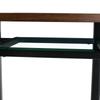Modern Minimalist Round Table, 100 Cm Diameter, Brown Wood Grain, Glass Top, Metal Frame
