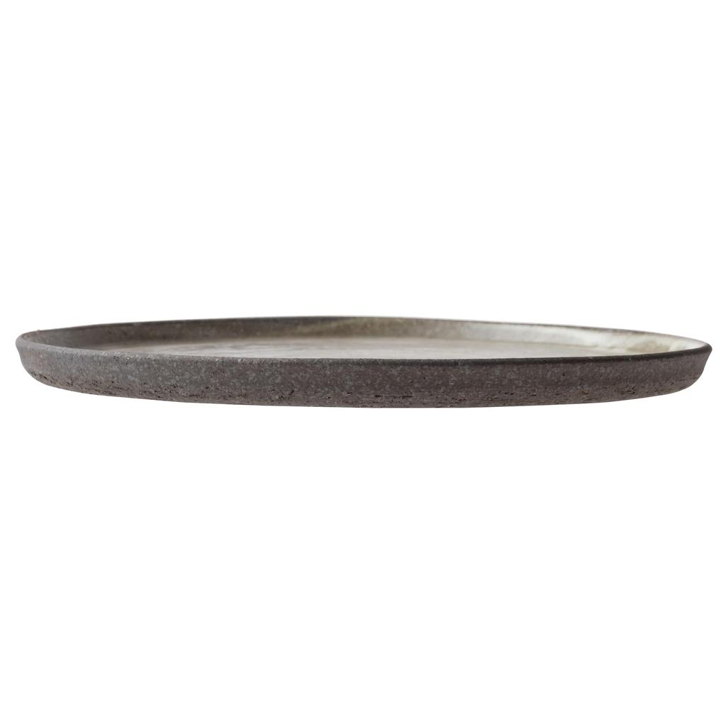 Marui Seito Shigaraki-keramik Hechimon-tallrik, Diameter 24 cm, Brun, MR-3-4098