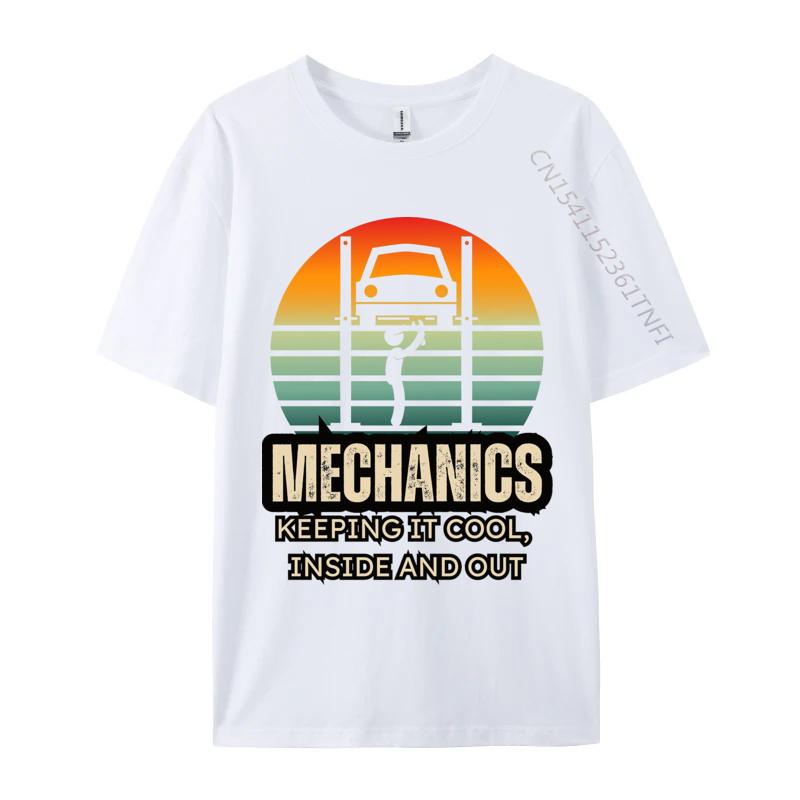 

Mechanic Tshirts Classic Short Sleeve Prevalent 100 Cotton Tops Tees Gift Tops Shirt for Men Autumn S