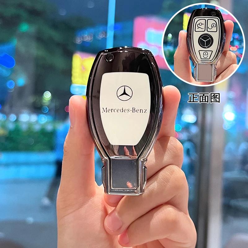 VFO1 Car Key Case Cover Protection Shell for Mercedes Benz A C E S G Class GLC CLE CLA W177 W205 W213 W222 X167 AMG Accessories