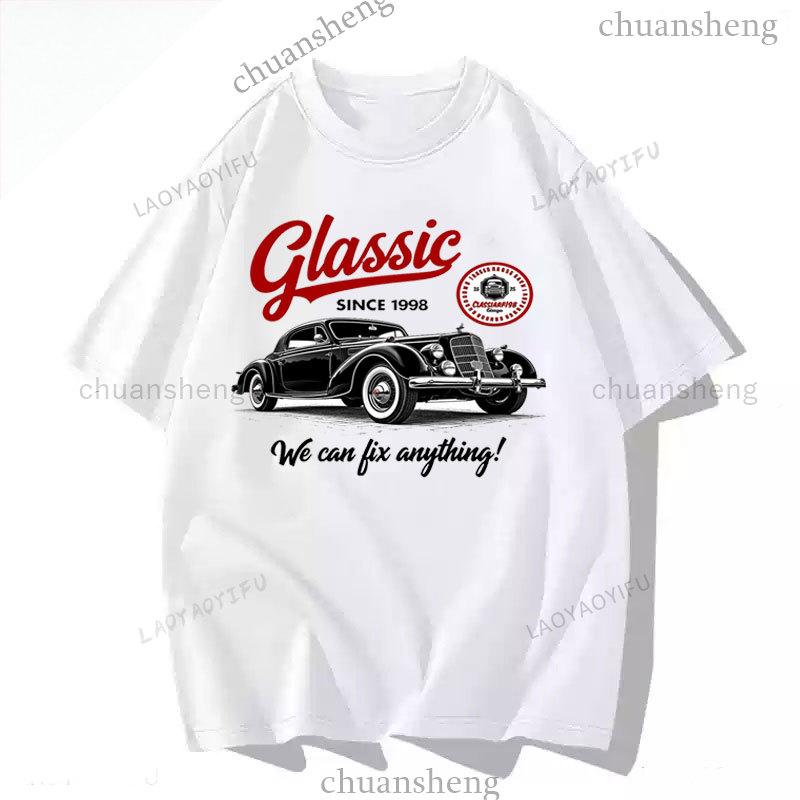

classic Garage Funny Short Sleeve Printed Unisex T-shirt Top Oversized T Shirt New Style O-neck Summer Men s Clothing Y2k Tees S разноцветный