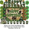 Militär Armee Thema Jungen Geburtstagsparty Dekorationen Camouflage Soldat Flugzeug Panzer Hintergrund Cartoon Luftballon Banner Kinderspielzeug Geschenk