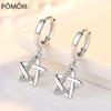 New 925 Sterling Silver Women Earrings Pendant Fashion Five-Pointed Star Micro-inlaid Zircon Pair Ear Studs Earring Jewelry Gift