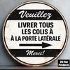 D Flat Pc Pcs Vintage Round Sign Suitable for Garage Warehouse Shop Decoration Please Deliver All Packages To the Side