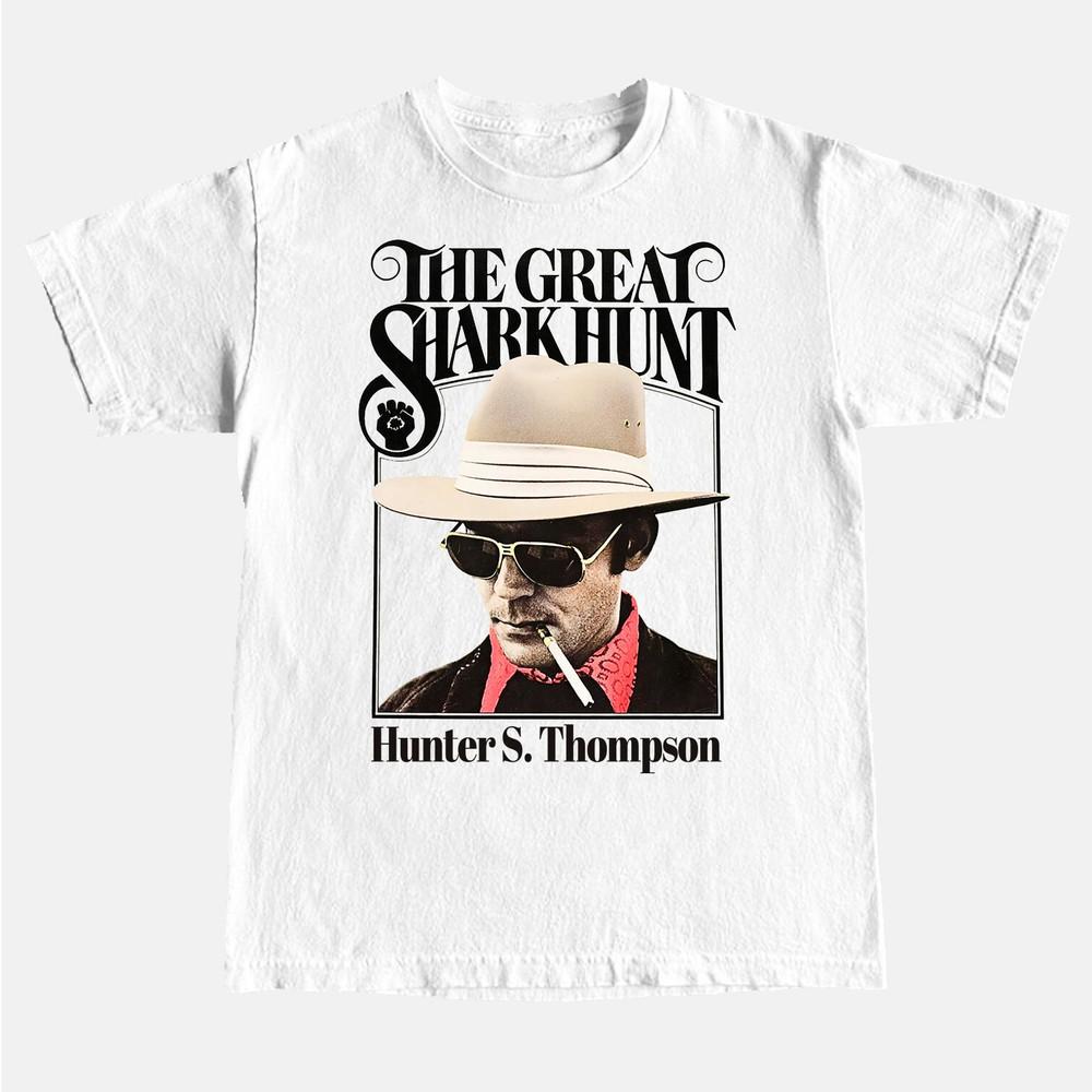 Hunter S. Thompson #039;The Great Shark Hunt#039; TShirt Unisex T-Shirt XXL